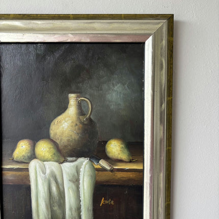 Handcrafted Still Life Oil Painting "Earthen Jug" Classic Small Art Holland Art Shop