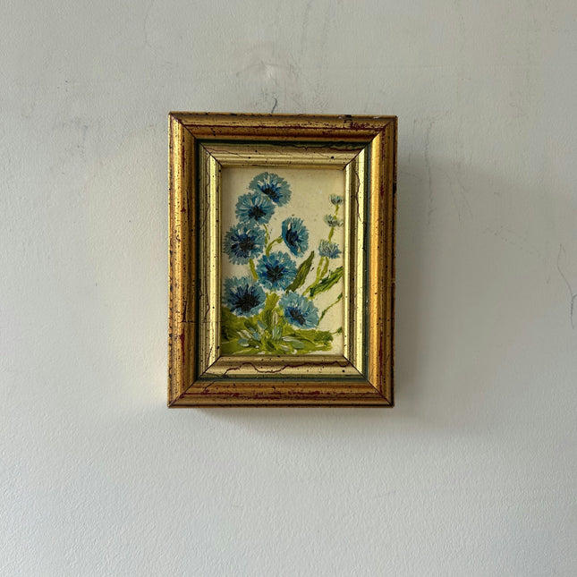 Detailed Floral Still Life Oil Painting "Small Frame" Rustic Small Art Holland Art Shop