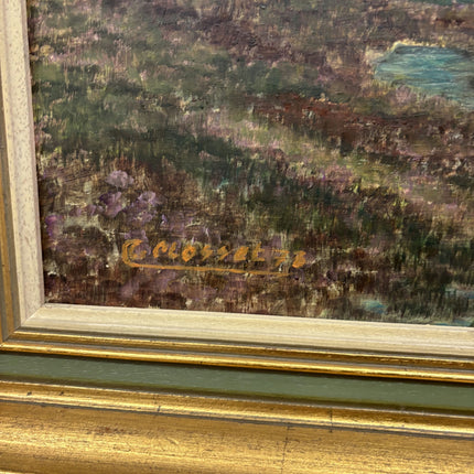 Vintage Landscape Oil Painting "Marsh Pines" Authentic Large Art Holland Art Shop