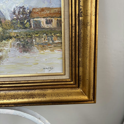 Authentic Landscape Oil Painting "Gold Frame" Refined Artwork Holland Art Shop