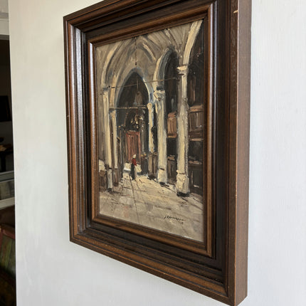 Authentic Oil Painting "Solitary Figure" Traditional Artwork Holland Art Shop