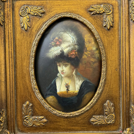 Handcrafted Portrait Oil Painting "Young Woman" Elegant Small Artwork Holland Art Shop