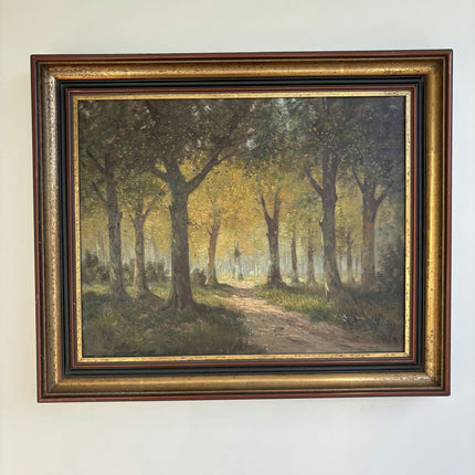 Timeless Landscape Oil Painting "Tree Avenue" Rustic Artwork Holland Art Shop