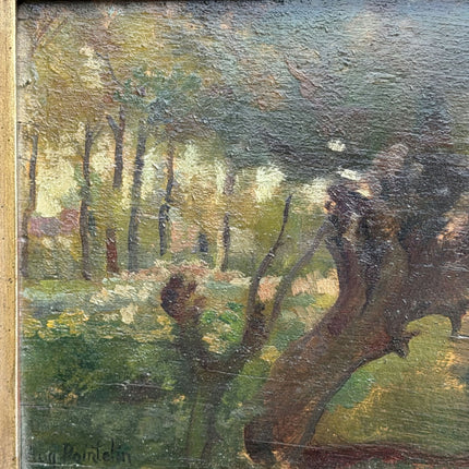 Auguste Pointelin (1839–1933) French Woodland Landscape Antique Oil Painting Holland Art Shop