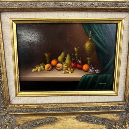 Vintage Still Life Oil Painting "Gilded Frame" Handcrafted Small Art Holland Art Shop
