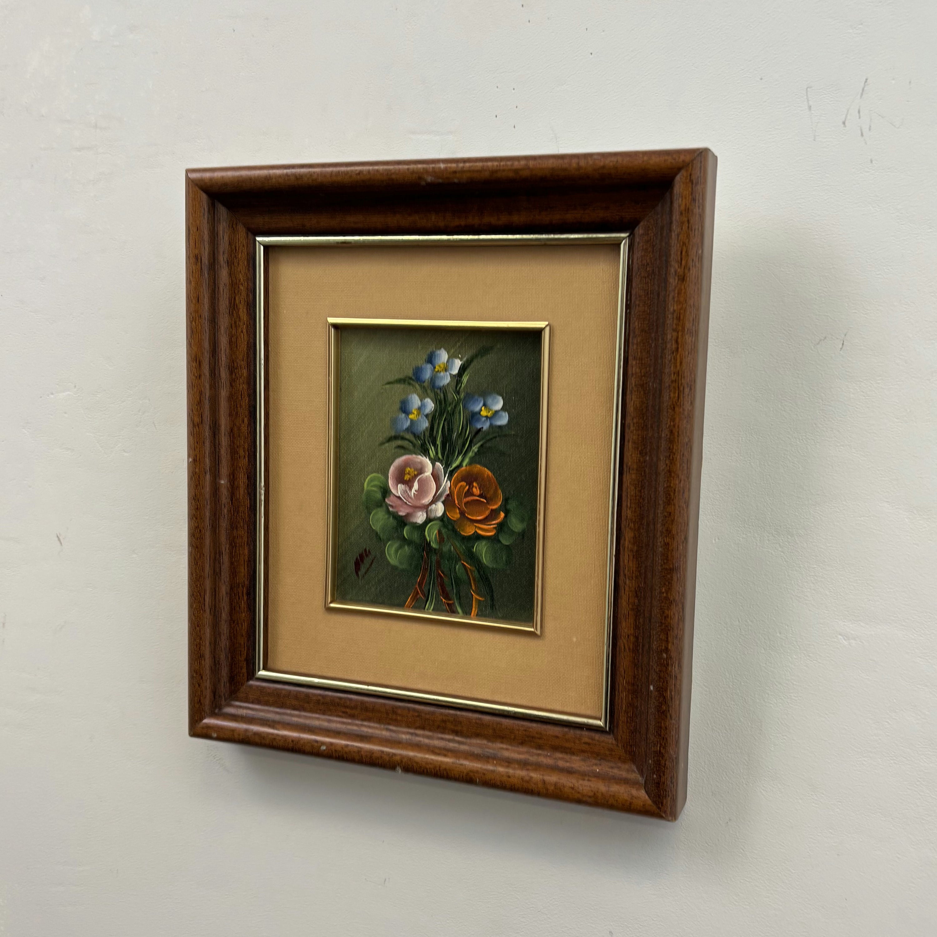 Expressive Flowery Still Life Oil Painting 
