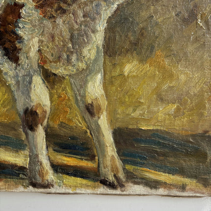 Timeless Animals Oil Painting "Spotted Calf" Rustic Artwork Holland Art Shop