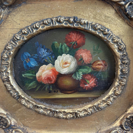 Traditional Floral Still Life Oil Painting "Gilded Frame" Refined Small Artwork Holland Art Shop