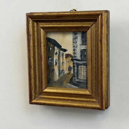 Timeless Cityscape Oil Painting "Gilded Frame" Original Small Artwork Holland Art Shop