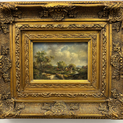 Traditional Landscape Oil Painting "Gilded Frame" Detailed Dutch Artwork Holland Art Shop