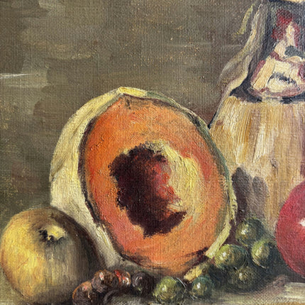 Authentic Still Life Oil Painting "Bottle And Peach" Classic Artwork Holland Art Shop