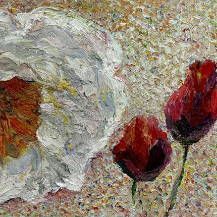 Refined Still Life Oil Painting "Red Tulip" Elegant Art Holland Art Shop