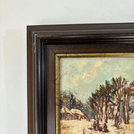 Wonderful Oil Painting Landscape "Tree Line" Original Small Artwork Holland Art Shop