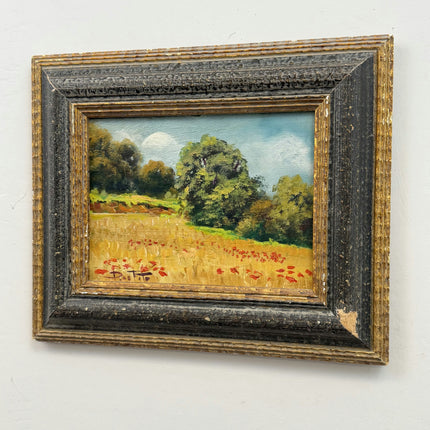 Expressive Landscape Oil Painting "Wooden Frame" Detailed Small Artwork Holland Art Shop