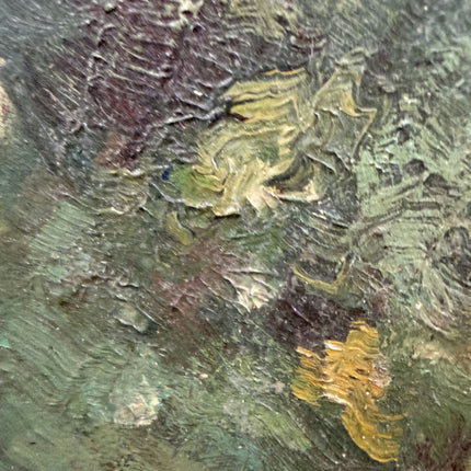 19th Century Antique Cityscape Oil Painting "Worn Paint" Artwork Holland Art Shop