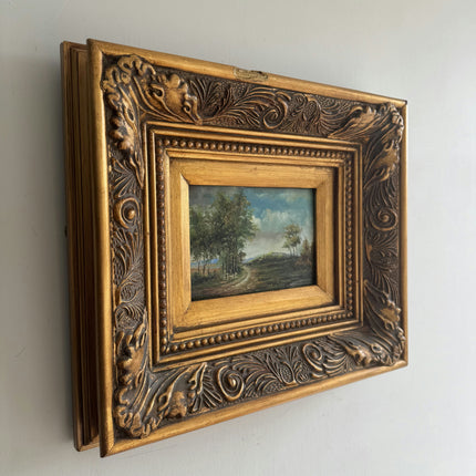 Classic Landscape Oil Painting "Gilded Frame" Expressive Small Art Holland Art Shop