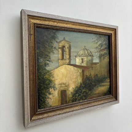 Original Cityscape Oil Painting "Church Dome" Expressive Small Artwork Holland Art Shop