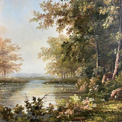 Classic Landscape Oil Painting "Ornate Frame" Original Small Artwork Holland Art Shop