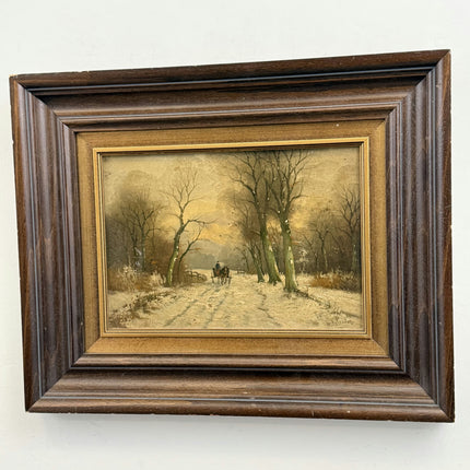 Authentic Winter Landscape Oil Painting "Framed Painting" Timeless Artwork Holland Art Shop