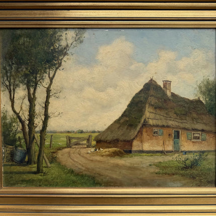 Classic Landscape Oil Painting "Thatched Cottage" Refined Artwork Holland Art Shop