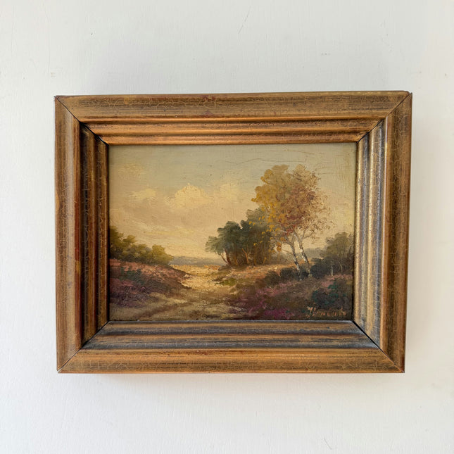 Timeless Landscape Oil Painting "Gilded Frame" Elegant Small Artwork Holland Art Shop