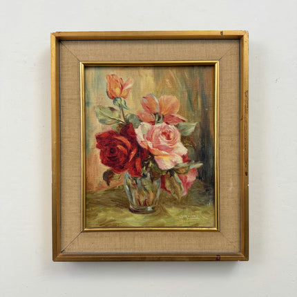 Timeless Floral Still Life Oil Painting "Vase Flowers" Original Small Artwork Holland Art Shop