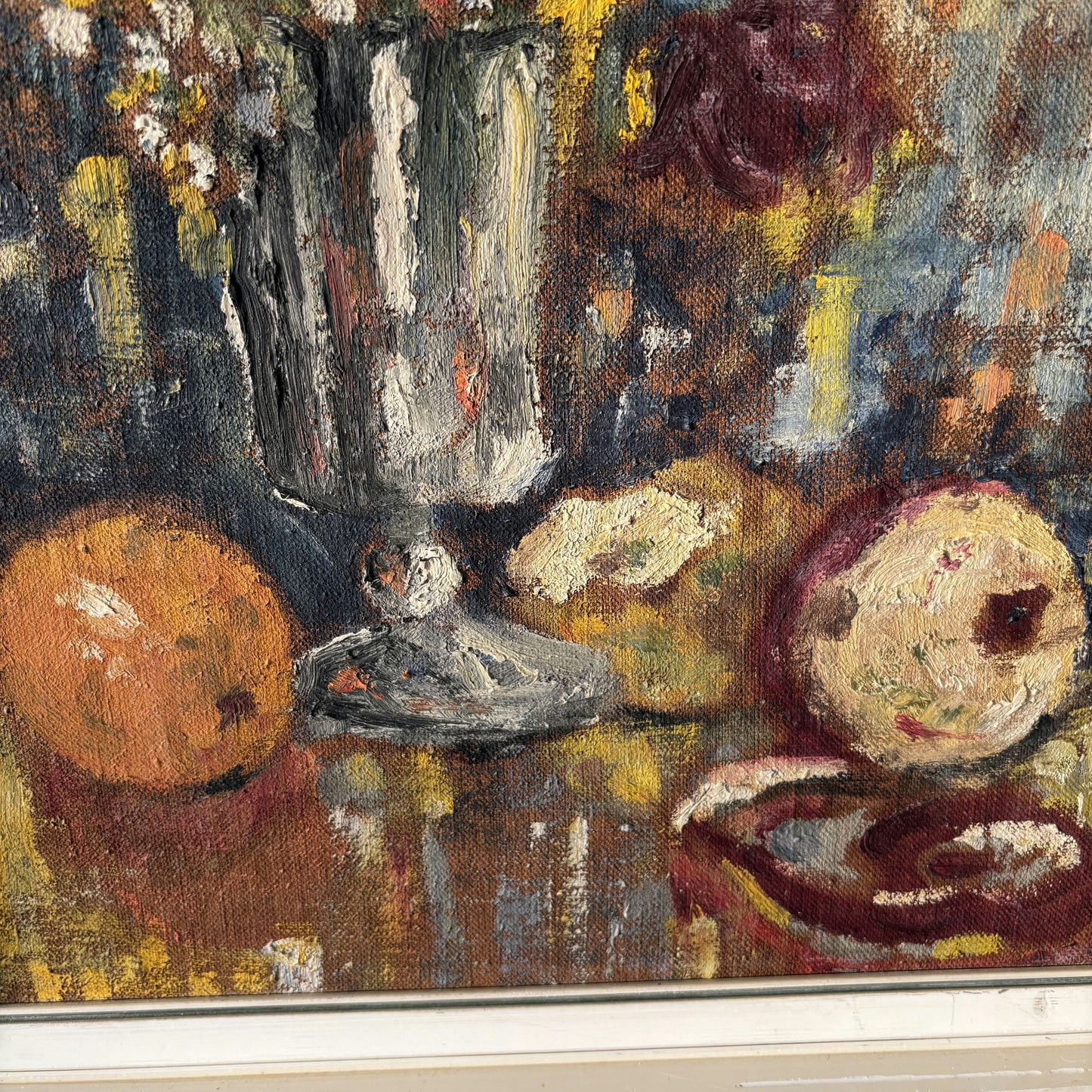 Remarkable Still Life Oil Painting "Flowering Vase" Traditional Small Artwork