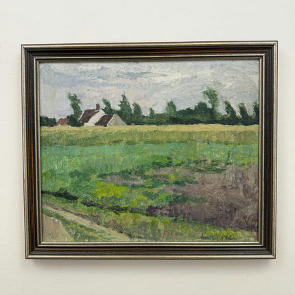 Elegant Landscape Oil Painting "Thatched Cottage" Classic Artwork Holland Art Shop