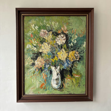 Original Flowery Still Life Oil Painting "Floral Bouquet" Authentic Art Holland Art Shop