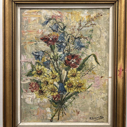 Detailed Flowery Still Life Oil Painting "Vase Flowers" Elegant Small Art Holland Art Shop