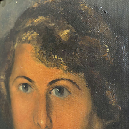 Traditional Portrait Oil Painting "Womans Face" Vintage Art Holland Art Shop