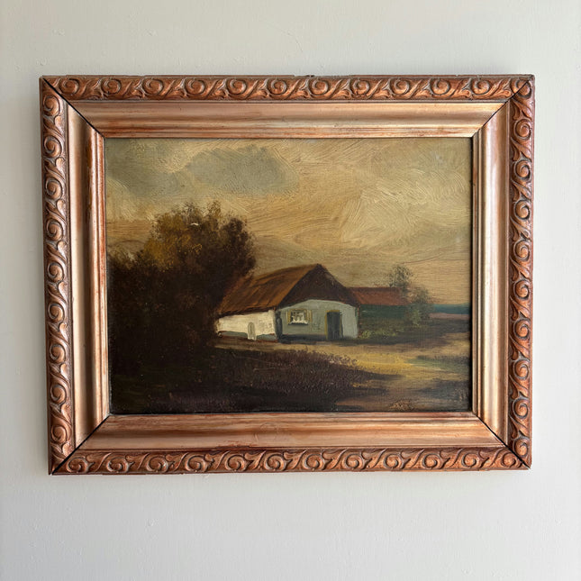 Expressive Landscape Oil Painting "Painted Cottage" Elegant Small Art Holland Art Shop