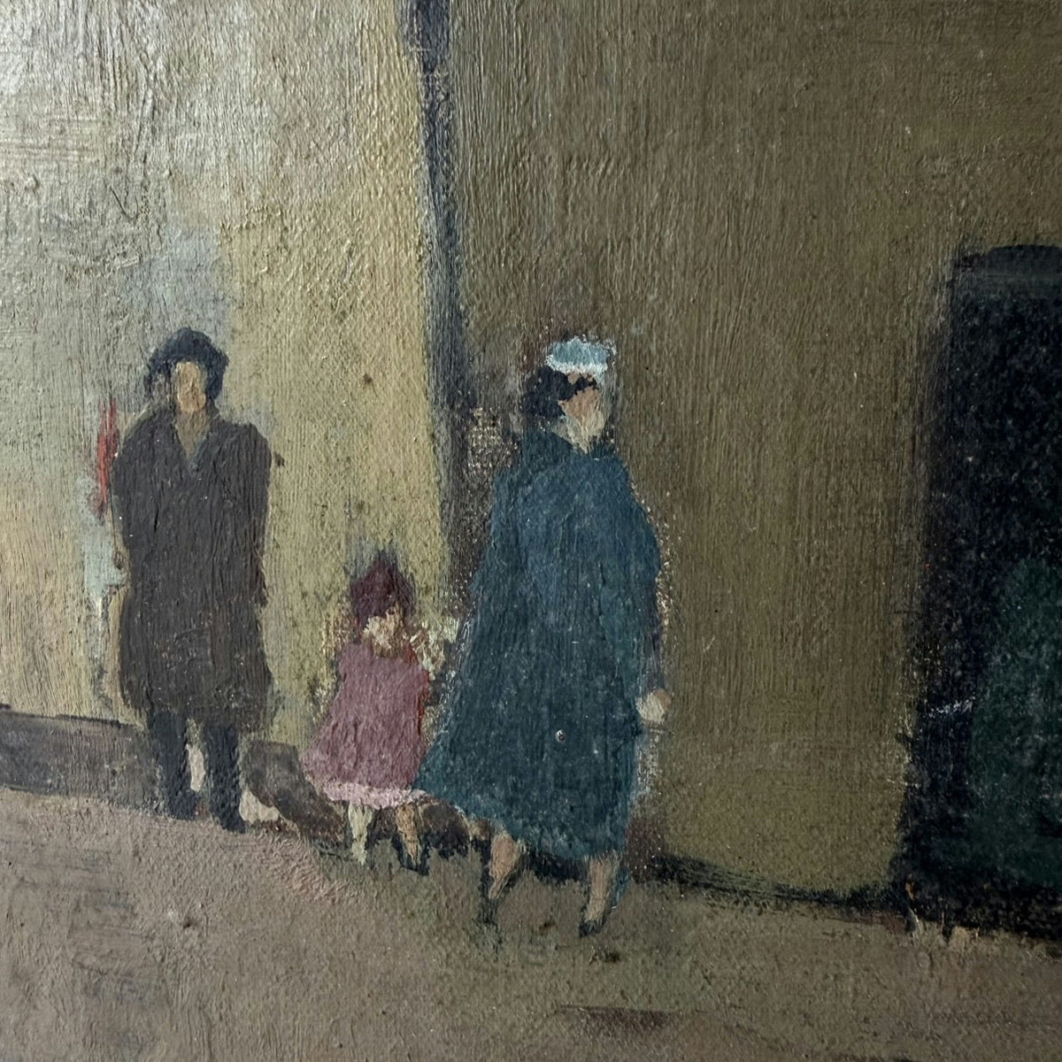 ca. 1940 Figurative Oil Painting 