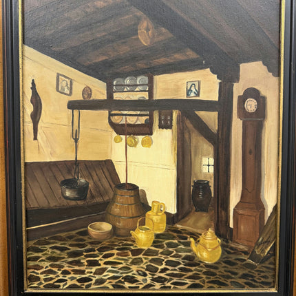 Expressive Interior Oil Painting "Yellow Teapots" Elegant Artwork Holland Art Shop