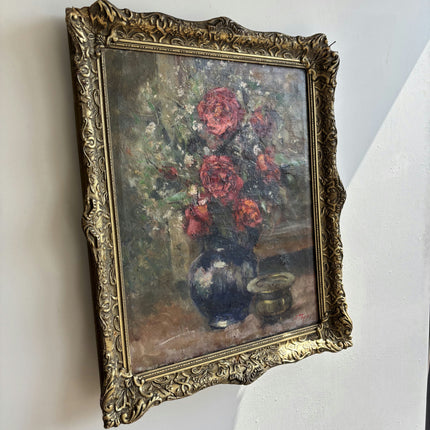 Expressive Still Life Oil Painting "Blue Vase" Traditional Art Holland Art Shop