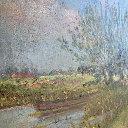 1943 Landscape Oil Painting "Framed Painting" Large Art Holland Art Shop