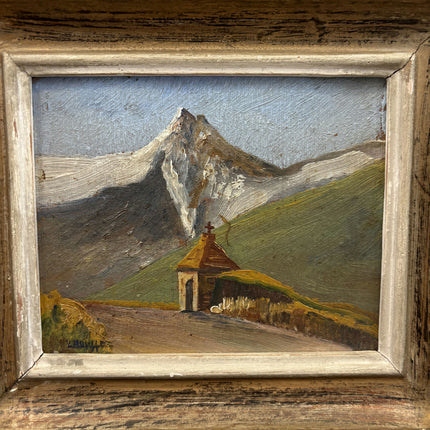 Traditional Landscape Oil Painting "Mountain Peak" Authentic Small Art Holland Art Shop
