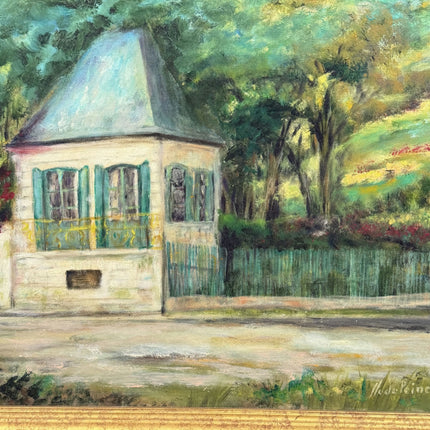 Timeless Landscape Oil Painting "Garden House" Handcrafted Artwork Holland Art Shop