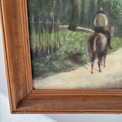 Elegant Landscape Oil Painting "Mounted Rider" Traditional Large Art Holland Art Shop