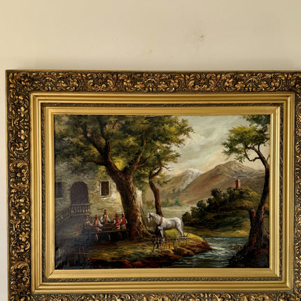 Intriguing Oil Painting Animals "White Horse" Striking Large Art Holland Art Shop