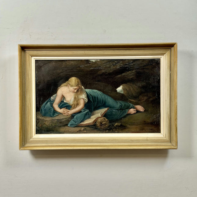 Original Figurative Oil Painting "Reclining Woman" Vintage Artwork Holland Art Shop
