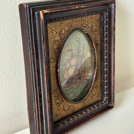 Refined Oil Painting Seascape "Sailing Ship" Intriguing Small Artwork Holland Art Shop