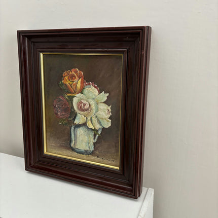 Vintage Still Life Oil Painting "Flower Vase" Authentic Art Holland Art Shop