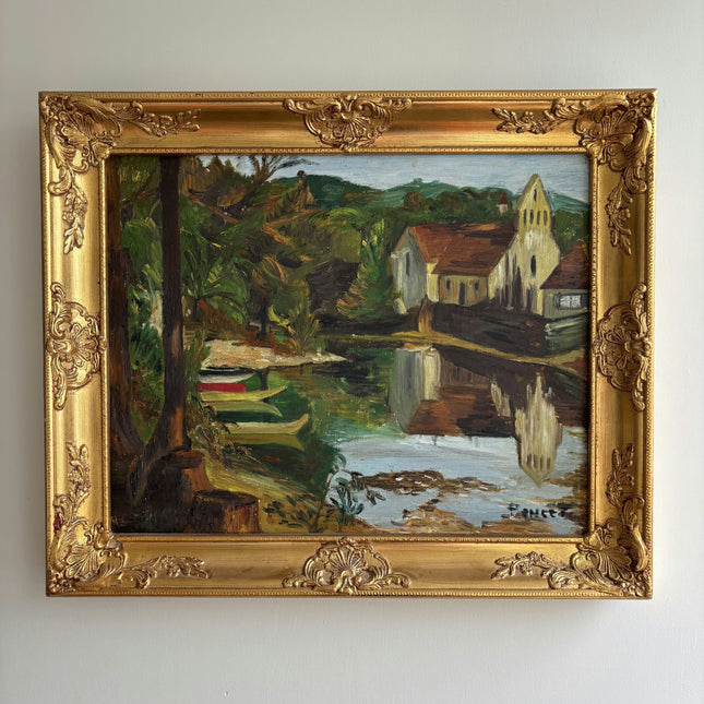 Classic Landscape Oil Painting "Gilded Frame" Expressive Artwork Holland Art Shop