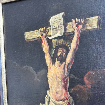 Classic Religious  Oil Painting "Crucified Christ" Authentic Art Holland Art Shop