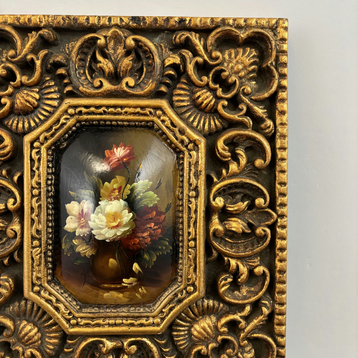 Detailed Floral Still Life Oil Painting 