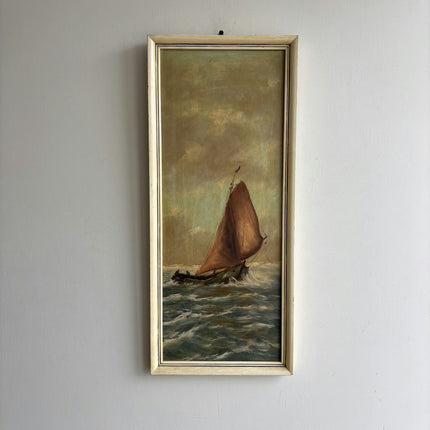 Detailed Seascape Oil Painting "Sailboat Painting" Expressive Artwork Holland Art Shop