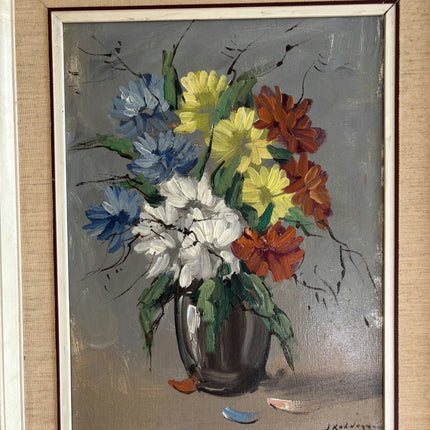 Vintage Floral Still Life Oil Painting "Flower Vase" Refined Art Holland Art Shop
