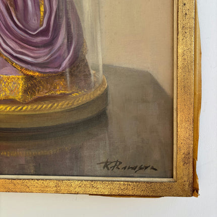 Vintage Religious  Oil Painting "Virgin Figure" Expressive Art Holland Art Shop