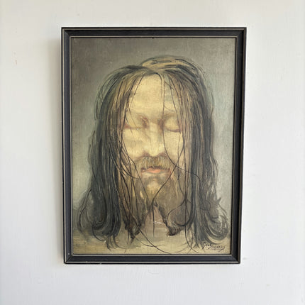 Rustic Portrait Oil Painting "Long-Haired Man" Classic Art Holland Art Shop